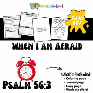 Psalm 56:3 Bible Verse Printables for Kids Mini Bundle