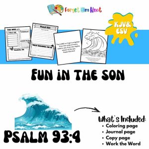 Psalm 93:4 Bible Verse Printables for Kids Mini Bundle
