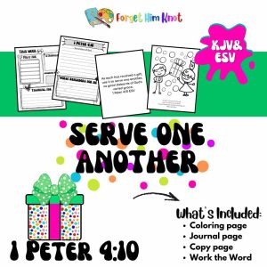 1 Peter 4:10 Bible Verse Printables for Kids Mini Bundle