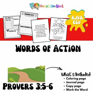 Proverbs 3:5–6 Bible Verse Printables for Kids Mini Bundle