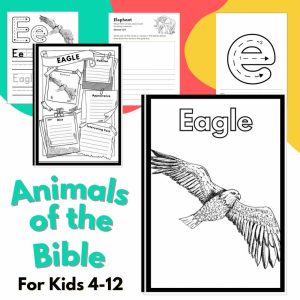 Eagle Bible Lesson for Kids- Coloring & Worksheet (Ages 4–8) ABC Series