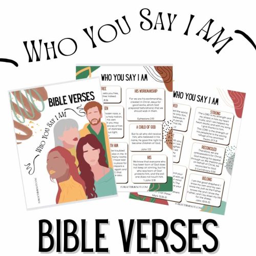 Who you say I am Bible verses printables