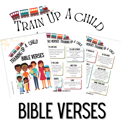 Training up a child Bible Verses printable